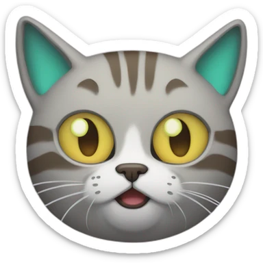 Rick and morty cat sticker