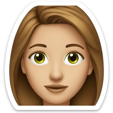 brown hair green eyes lasik mask sticker