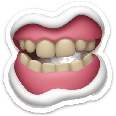 a mouth gum sticker