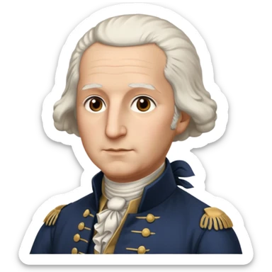 george washington front view sticker
