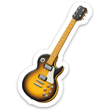 🙂 bu emojinin elinde eloktronik gitar olsun elektronik gitar siyah olsun sticker