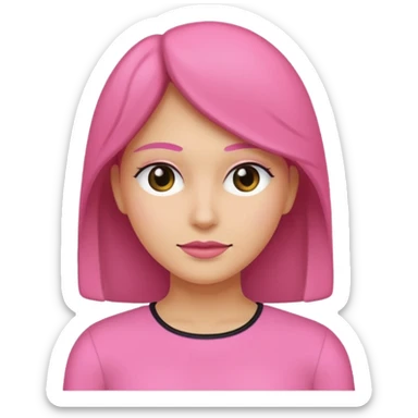 icono silueta de mujer rosa sin rostro sticker