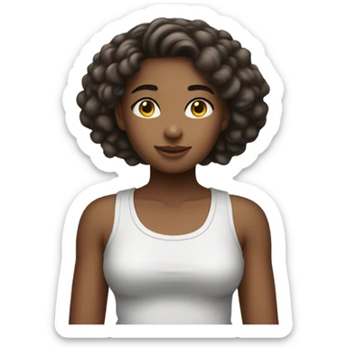 Girl in tank top  sticker