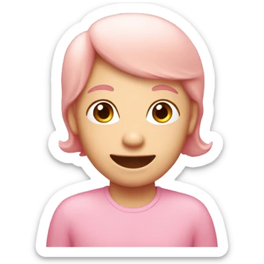 happy birthday light pink sign sticker