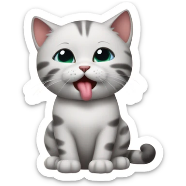 Kitty sending kisses sticker