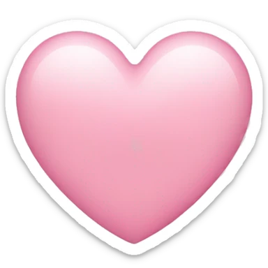 Soft pink heart emoji sticker