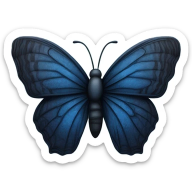 dark azure butterfly sticker