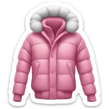 Pink Cozy Winter Jacket sticker