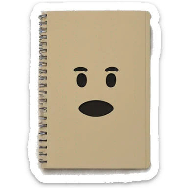 piral notebook, Moleskin, Sand color sticker