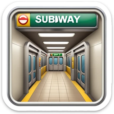 subway entrance sticker