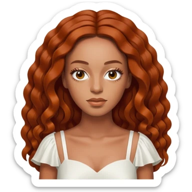 Solange Knowles with long Auburn hair sticker