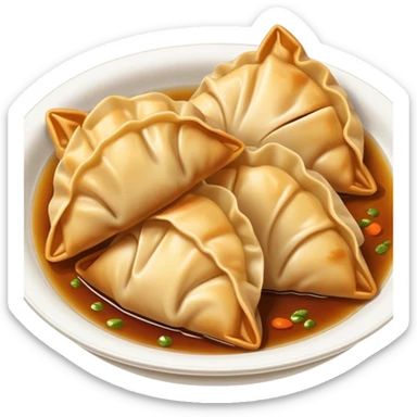 Ginger pork pot stickers sticker