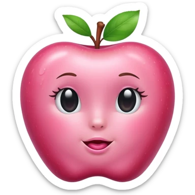 make apple-style emojis, make them pink, coquettish, aesthetic, cute, feminine sticker
