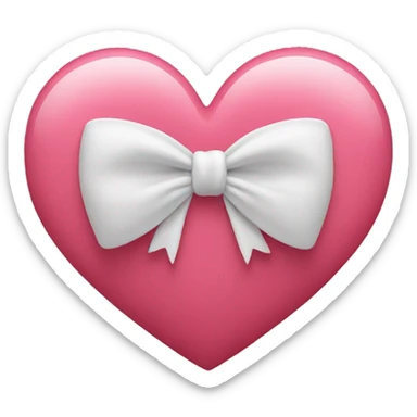 Heart with bow sticker