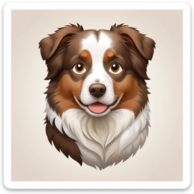 Merle aussie laying down facing forward sticker