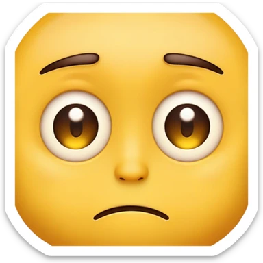 Emoji with sad and tired eyes sticker