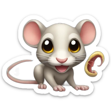 Ratón con ojos de serpiente sticker
