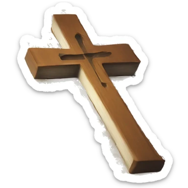 bible with cross sticker