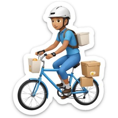 egg late on bike  sticker