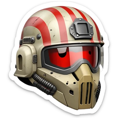helmet with red stripes inspired by Killa from Escape from Tarkov sticker