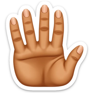 Middle finger toes sticker