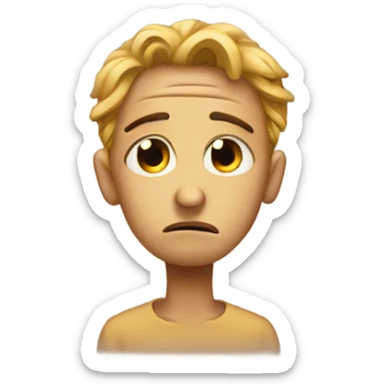 sad sighing emoji sticker