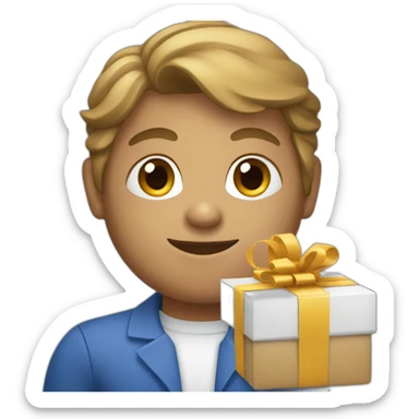 microsoft word  assistant giving a gift sticker