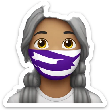 Una bandera que tienne tres colores q son morado blanco y morado esalgo así pero con otro color 🇨🇴 sticker