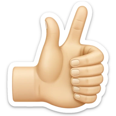 thumbs up emoij extra long thumb sticker