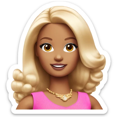 Barbie doll sticker