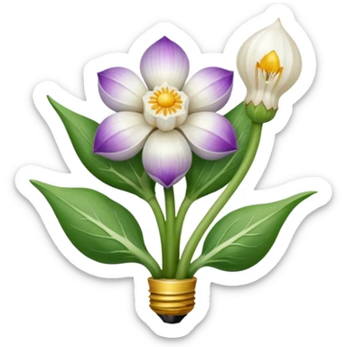 Flower, gem and garlic emoji sticker