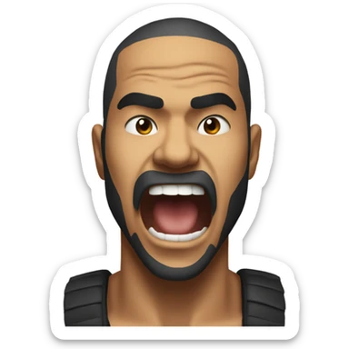 The online streamer “Ninja” with a low taper fade doing a yelling face sticker