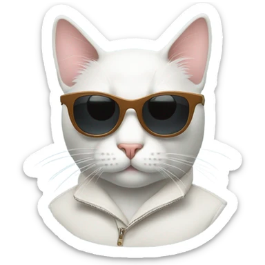 Cat with sunglasses sticker