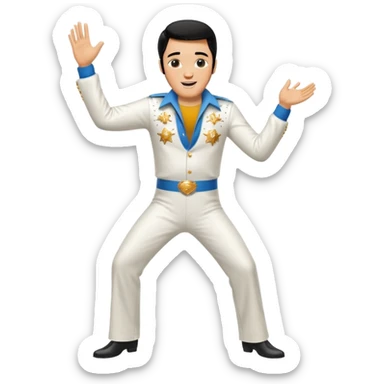Elvis dancing sticker