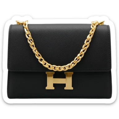 matte black kelly hermes bag gold hardware sticker