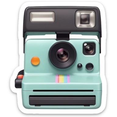 Photos taken with a Polaroid camera have gentle pastel tones. sticker