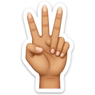 middle finger by side sticker