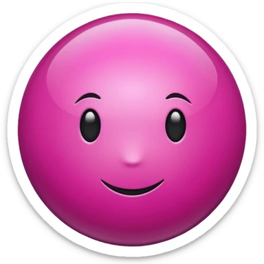 magenta color sphere. Negative : Emoji. sticker