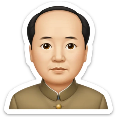 Mao zedong with receding hairline  sticker