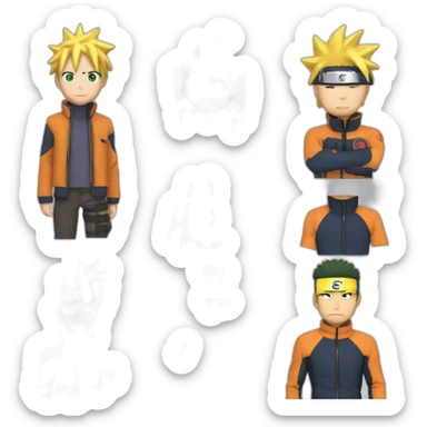 la fusion entre un kraken mignon et naruto sticker