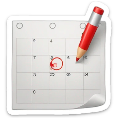 calendar date zoomed in with circle drawn on it with a red marker sticker