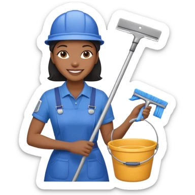 Window Cleaner  black woman sticker
