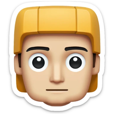 Pixeled style head sticker