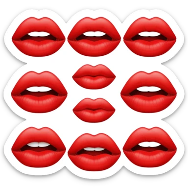 Set of lips with the words ‘crazy beautiful’ around them sticker