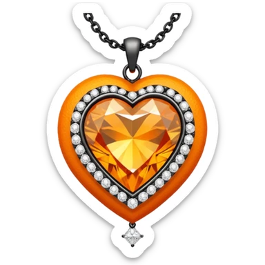 fantasy-magic-orange-necklace-diamonds sticker