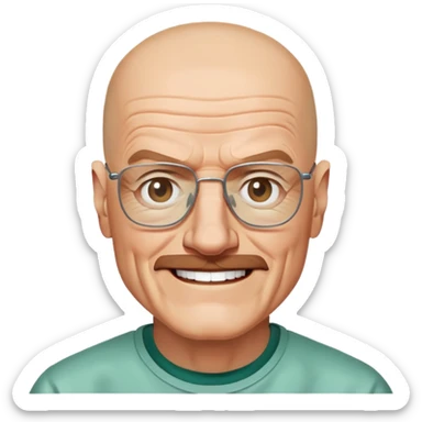 Fais moi un emojis de la tête de Walter White dans breaking bad sticker