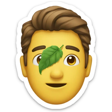 papel y hoja sticker