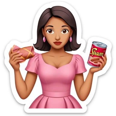 picasso abstract art mona lisa SPAM MEAT painting  sticker