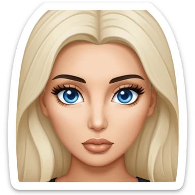 Kim kardashian with blue eyes sticker