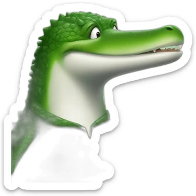 pinguin disguise as a crocodile sticker